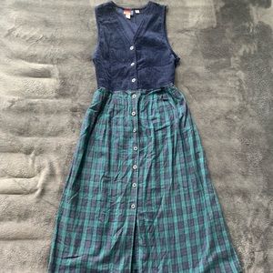 Vintage Corduroy and Tartan Vest
